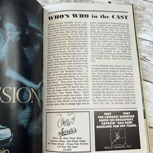 Sweet Sue PLAYBILL March 1987 Music Box Theatre Broadway NYC Vintage Program - Picture 3 of 12